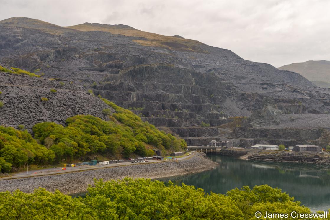 A photography of the Dinorwig Slate quarry in the Slate Landscapes of Northwest Wales World Heritage Site  taken on a GeoWorld Travel geology tour and holiday of England and Wales