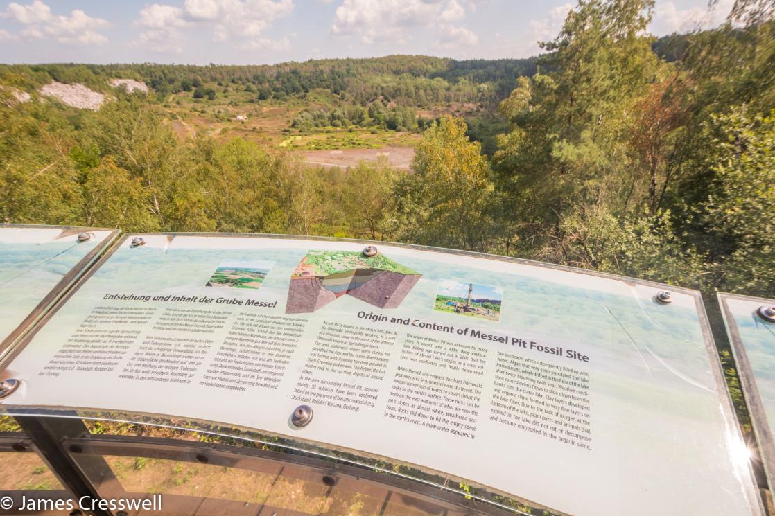 A photograph of the Messel Pit World Heritage Site in the Bergstrasse - Odenwald Geopark, taken on a GeoWorld Travel Germany geology trip, tour and holiday