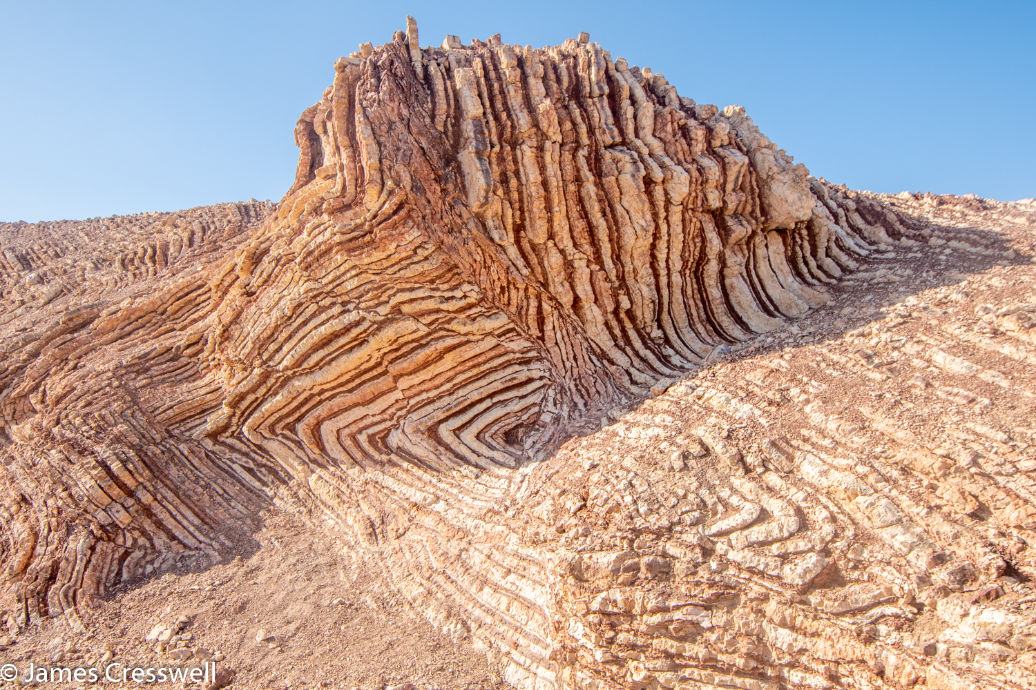 A photograph of the Mother of all Outcrops taken on a GeoWorld Travel Oman geology trip, tour and holiday