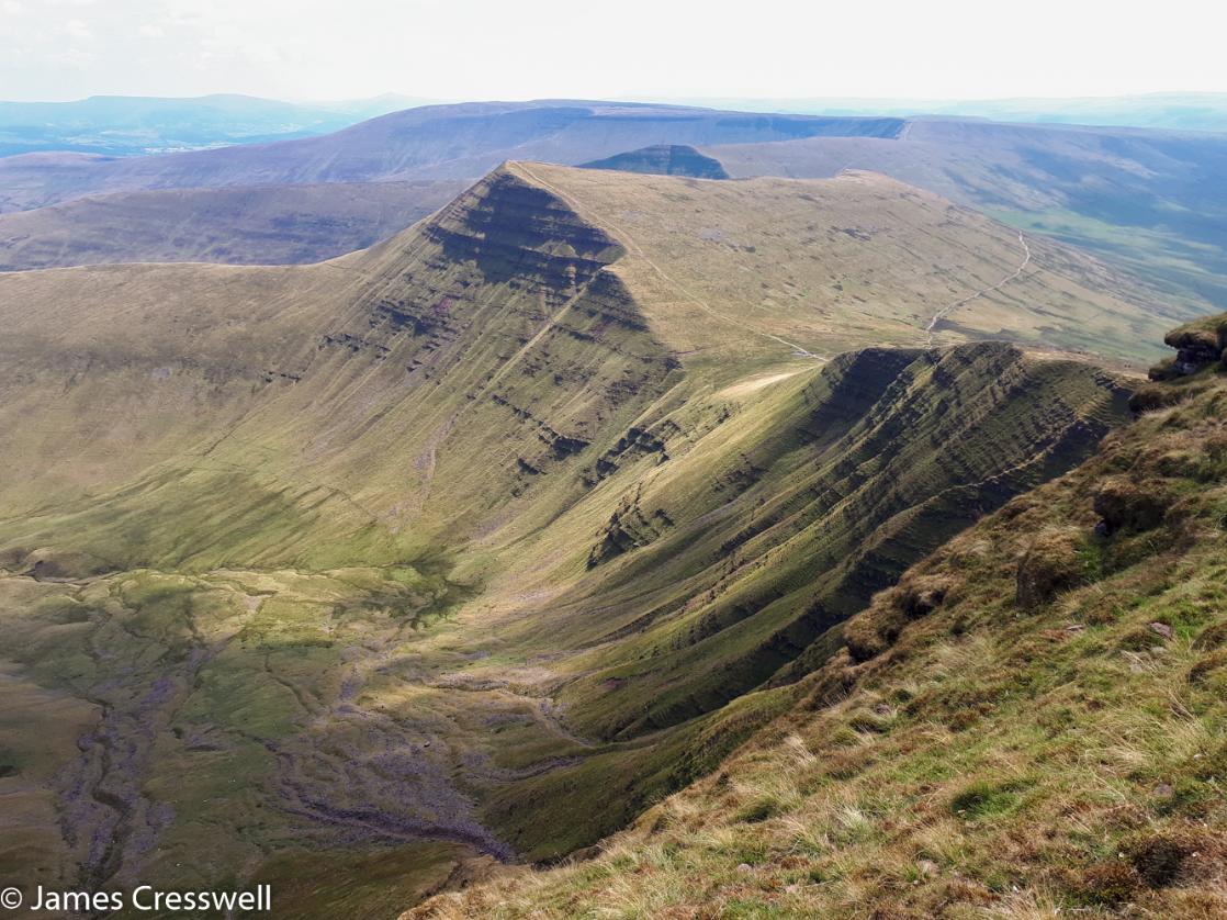 A photograph of the Brecon Beacons Mountains, taken on a GeoWorld Travel Wales geology day tour