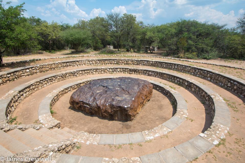 A photograph of the Hoba meteorite, taken on a GeoWorld Travel Namibia geology trip, tour and holiday