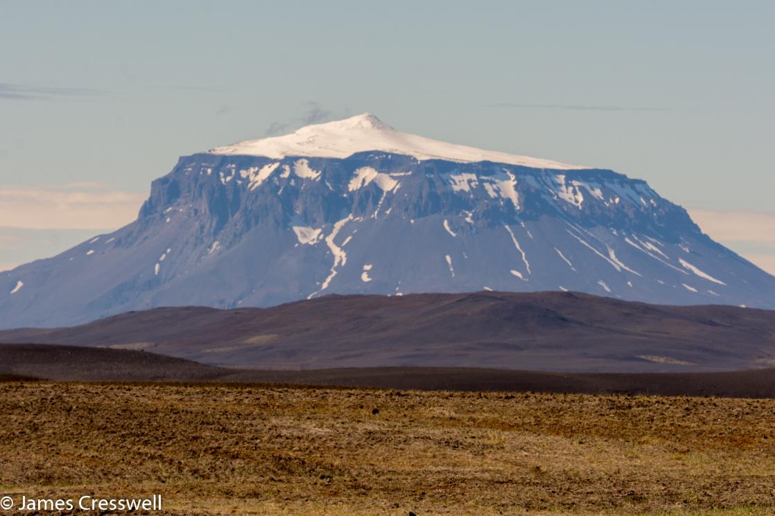 A photograph of Herdubreid volcano, the Queen of Iceland's mountains, taken on a GeoWorld Travel volcano trip, tour and holiday