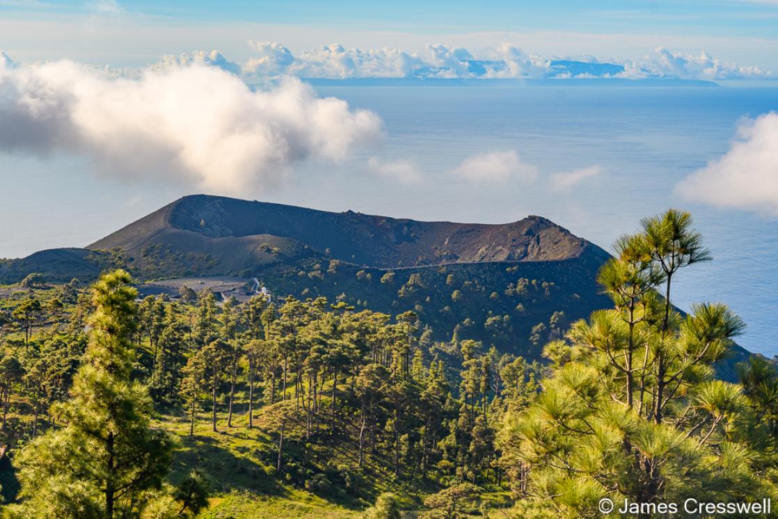 A photo of the San Antonio volcano, La Palma