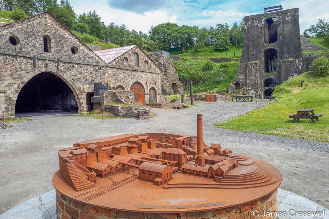 A photograph of the Blaenavon Ironworks World Heritage Site