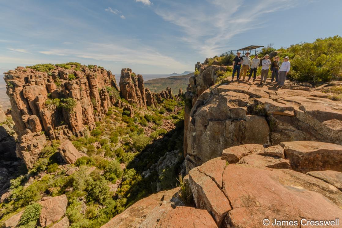 A photograph of the Valley of Desolation in the Camdeboo National Park near Graaff-Reinet. 